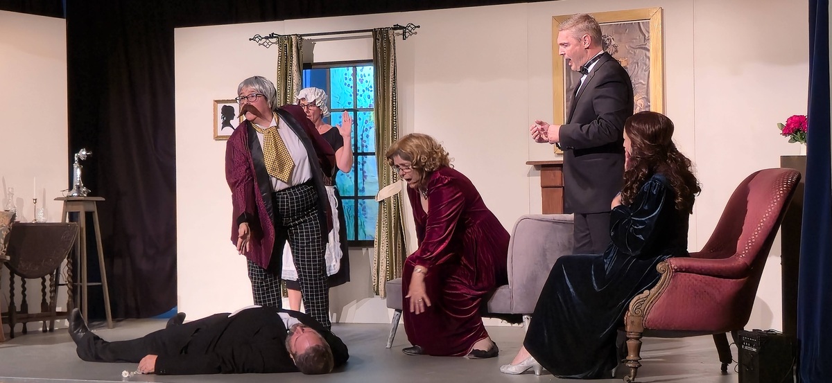 The death of Doctor Forbes in Murder Most Foul (the play inside the play)